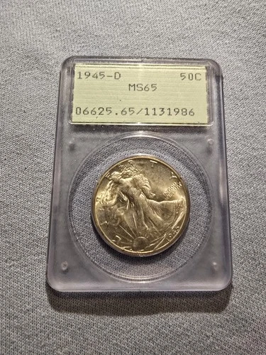 1945-D Walking Liberty Half Dollar MS65 PCGS Rattler