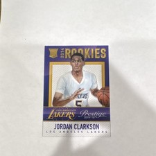 Panini 2014-15 Prestige Mystery Rookies Jordan Clarkson Rookie #27 Lakers Card. rookie card picture