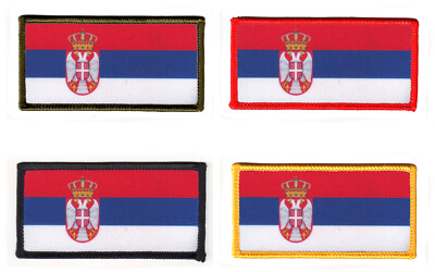 Serbien Flagge''Aufnäher Patch'' 4,5 x 9 cm/Flag/Srbija/Belgrad/Novi Sad/Nis/Senta
