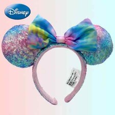 Disney- Loungefly Minnie Mouse Ears Kids Party Blue Multi Gradient Headband Girl