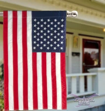 American flag house banner applique 2 sided 36" x 60" estate flag Evergreen