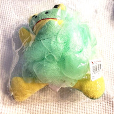 Frog Net Bath Sponge Bath Pouf Mesh Geen