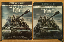 Fury (4K Ultra HD, Blu-ray, 2014) w/ Slipcover — no Digital Copy