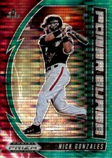 2020 Panini Prizm Draft Power Surge Green Pulsar Nick Gonzales Rookie #PDP166