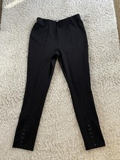 Mango Slit Hem Pants Size Large Black Women’s