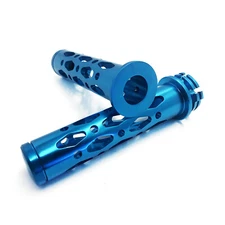 Blue Diamond Hollow Out 22mm Handle Bar Hand Grip For Harley-Davidson Cruiser Ch