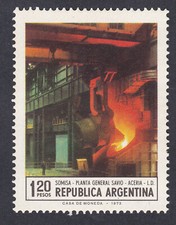 Argentina 1974 MNH Stamp Michel nº 1187 National Infrastructure - Steelworks