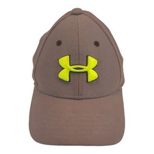 Under Armour Boys Grey/Neon Yellow Baseball Hat Cap 6 1/4 49cm. Youth