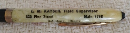 Vintage Brothehood of Railroad Trainmen Insurance Mechanical Pencil Galesburg Il - Picture 5 of 6
