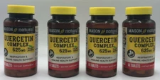 4PK Mason Natural Quercetin Complex 625 MG ~ 60 Tablets Each ~ EXP 10/25 ~ NEW