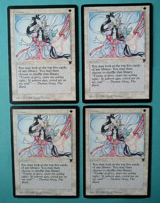 Magic the Gathering MTG Legends VISIONS  X 4 U (2 LP & 2 MP) 1994 PLAYSET Nice!
