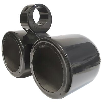 Wakeboard Tower Speakers Rockville MAC65B Wakeboard - Pair, Waterproof Black Aluminum Enclosures Tower Speaker Pods
