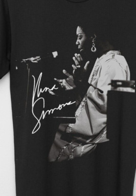 Retro Signature Nina Simone Shirt Classic Black Unisex S-234XL