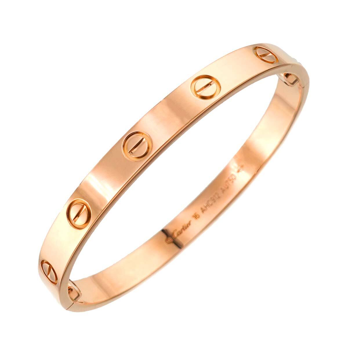 Cartier Love Bracelet 18K Pink Gold Size 16 Bangle 90256677-image