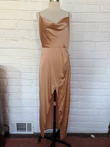 cowl play satin dress nasty gal