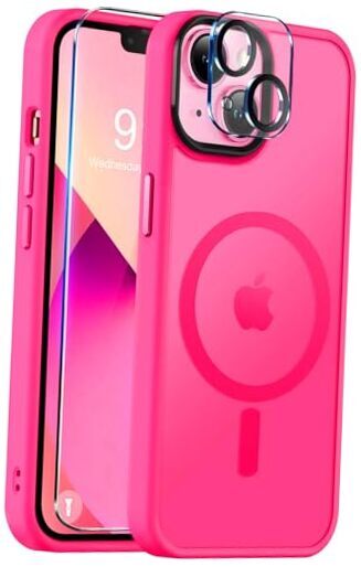 Compatible with iPhone 13 Case, [Compatible with Magsafe] A-Hot Pink