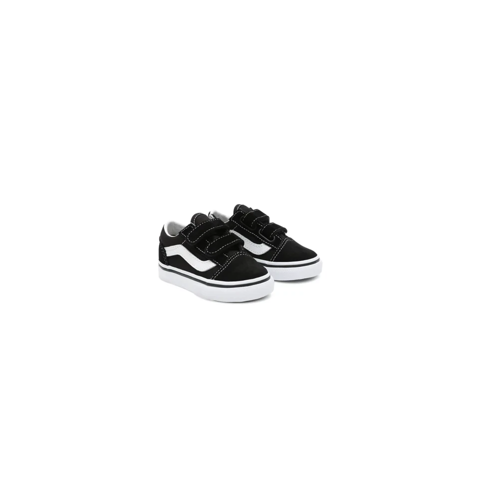 VANS Old Skool V Negro/Blanco Niños Pequeños Zapatos de Skate Tenis Foto 3 de 4