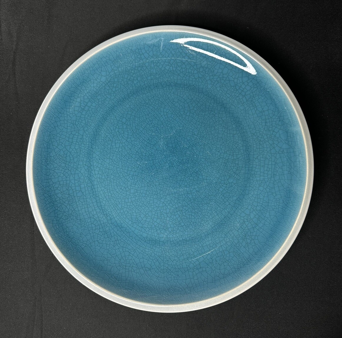 Threshold by Target Portel Teal Crackled Stoneware Dinner Plate 10