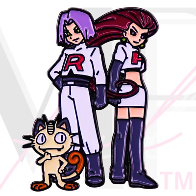 Pokemon Soft Enamel Pin ''Team Rocket Blast off Again...''