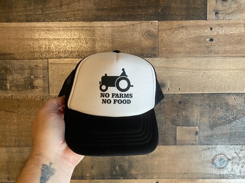 No Farms No Food Double Snapback Hat Kids Foam Front Cap Boys Youth Trucker