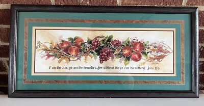 Home Interiors Picture I AM THE VINE John 15:5 by Charles F. Hughey Fruit Apples