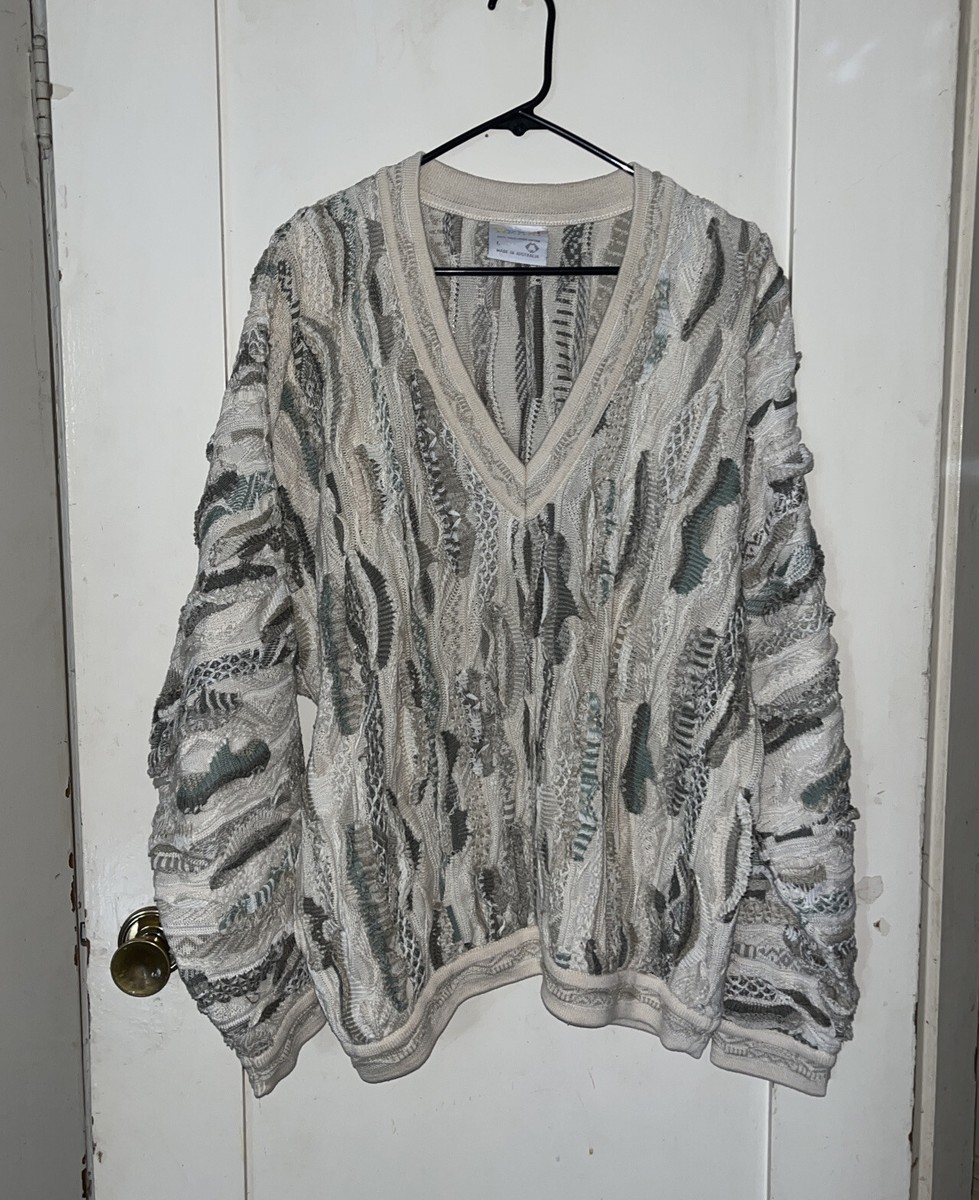90s COOGI】cashmere50,silk50 3Dknit Vintage Authentic 90s