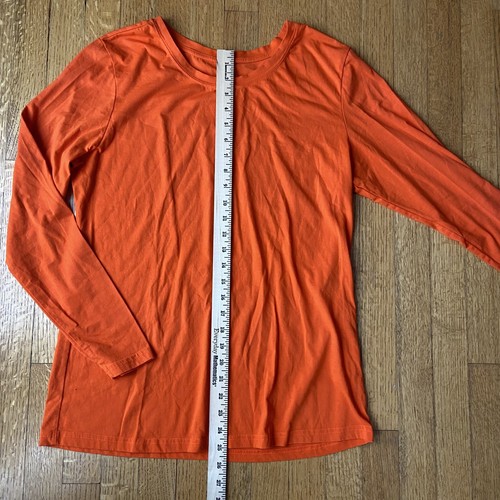 Natural Uniforms Under Scrub Long Sleeve Tee Shirt Top Womens XL Orange Modern - Picture 4 of 8