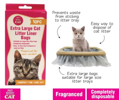 extra large cat litter liners