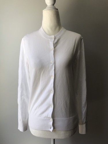 J. CREW COTTON JACKIE CARDIGAN SWEATER 