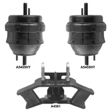Engine & Transmission Mounts 3Pcs Set, Fits Cadillac CTS 03-04; 3.2L.