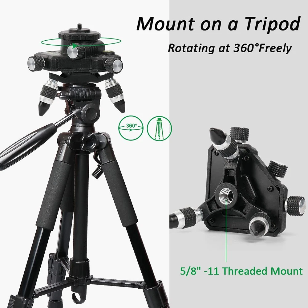 Laser Level Adapter, Metal 360-Degree Rotating Base for Laser Level Tripod Co...