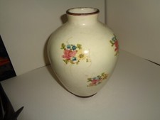 Vase en ceramique peinte fin XXème Marque + nom du potier