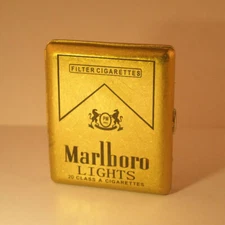 Portable Vintage Copper Cigarette Case Double Sided Metal Cigarette Storage Box