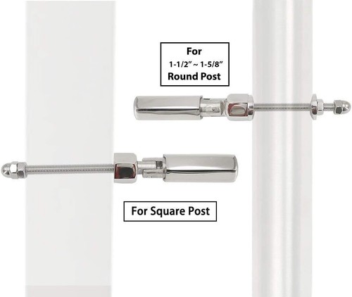 Barandilla de cable de escalera ajustable roscada para cable de 1/8" en postes de 2 x 2, 4 x 4 - Imagen 5 de 8