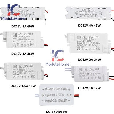 AC100-240 to DC12V Voltage Converter Transformer Power Supply LED Driver Adapter