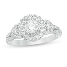 1Ct White Round Cut CZ Engagement Wedding Ring In Solid 925 Sterling Silver