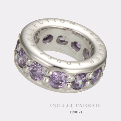 Authentic Endless Sterling Silver Amethyst Dreamy Dot Silver Bead 1200-1