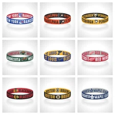 Reversible NHL Teams Bracelet Elastic Stretch Bracelet NHL Wristband