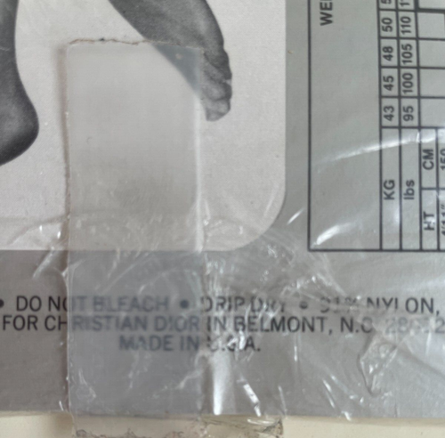 Vintage Christian Dior L'Allure Silken Sheers Size 1 Small Alabaster NIP Ivory - Picture 7 of 9