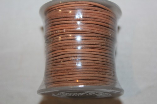 1 mm - Cordini in pelle tondi di qualità - 25 metri - morbidi - morbidi e lisci - molti - Foto 5 di 26