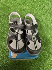 COLUMBIA Youth Techsun Wave Sandals 5Y Black Gray Lightweight Quick Dry NWB