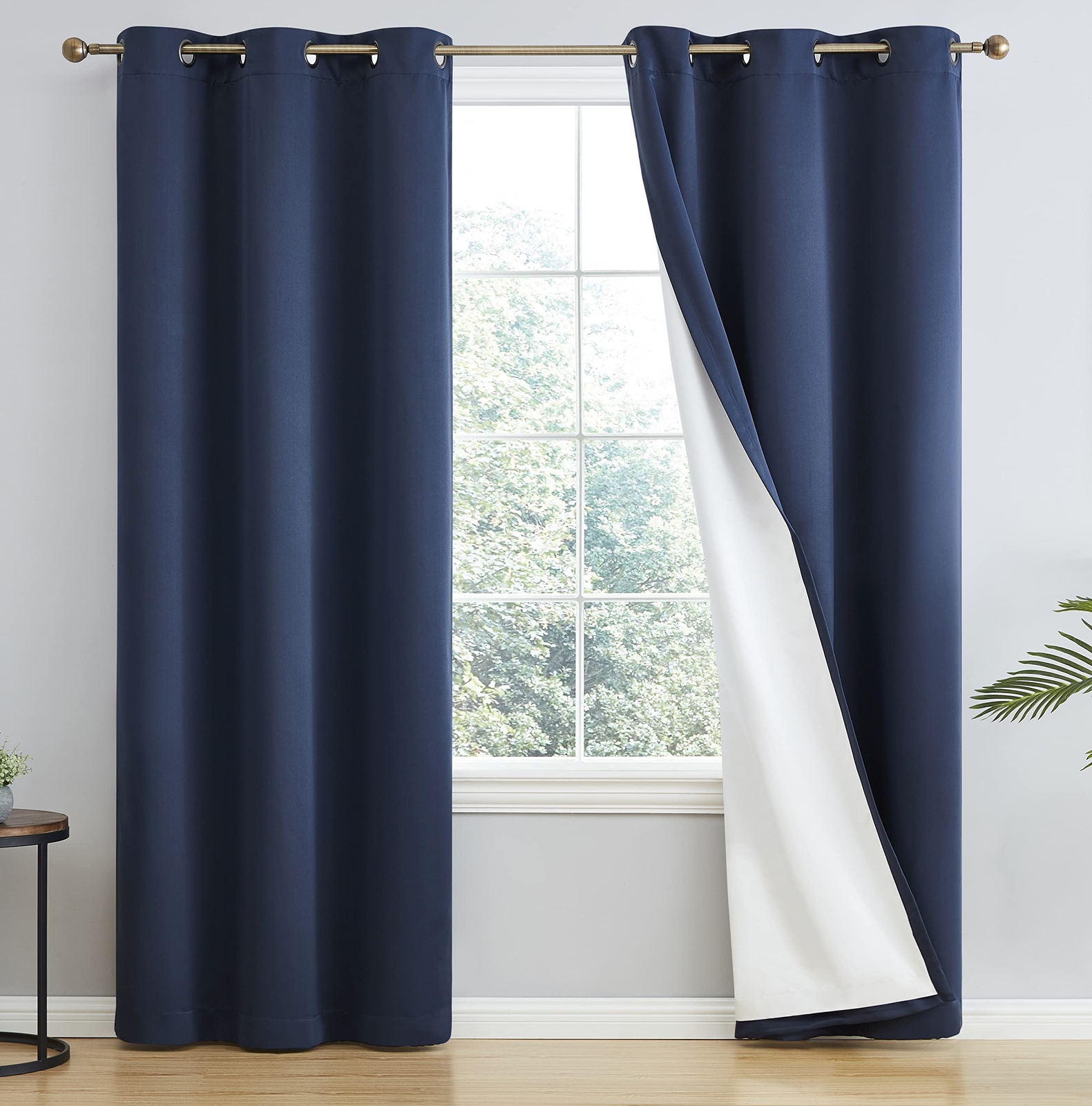 Cortinas forradas Dakota 100 % completas Blackout - Doble capa aislantes térmicos...