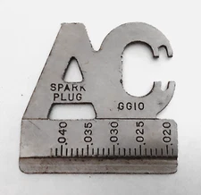 Vintage AC Spark Plug Advertising Gap Gauge Tool; Model GG10