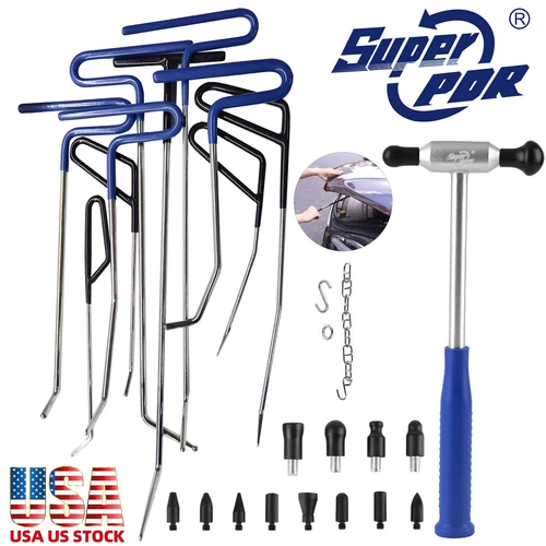 PDR Paintless Dent Removal Puller Repair Rod Kit Auto Car Body Dent Pullout Tool