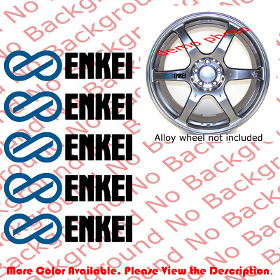 5 pcs x ENKEI Wheel/Rim Spoke Vinyl Decal Racing Car Window Decal DIE CUT RC017