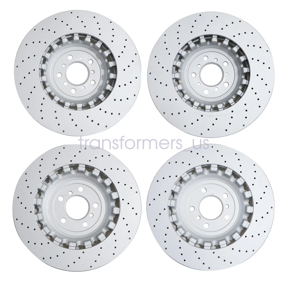 Nuevo para BMW F06 F10 F12 M5 M6 rotores de freno de disco delanteros y traseros ventilados y perforados EE. UU. Foto 4 de 4