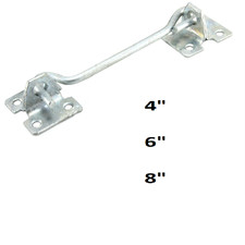 Galvanised Cabin Hook and Eye Gate Door 4" 6" 8" Weatherproof Finish BZP D5