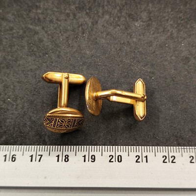Paire De Boutons De Manchettes Plaqués Or - Modèle Occasion - Ref 17044J