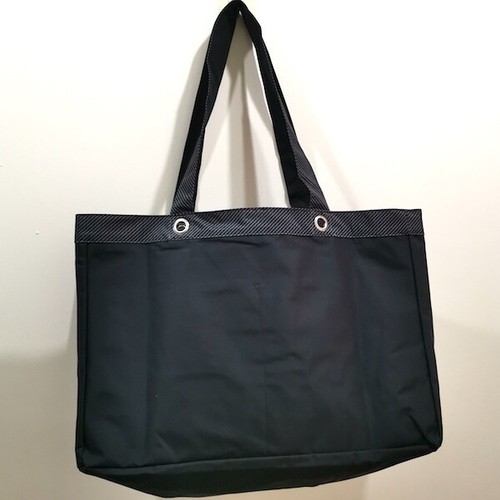 Thirty One BN Soft Utility tote travel beach large 31 gift bag Black Twill Strip - 第 3/5 張圖片