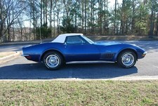 1972 Corvette Convertible 454 Blue With White Top Poster 24 X 36 Inch Awesome 1972 Corvette Convertible 454 Blue With White Top Poster 24 X 36 Inch Awesome